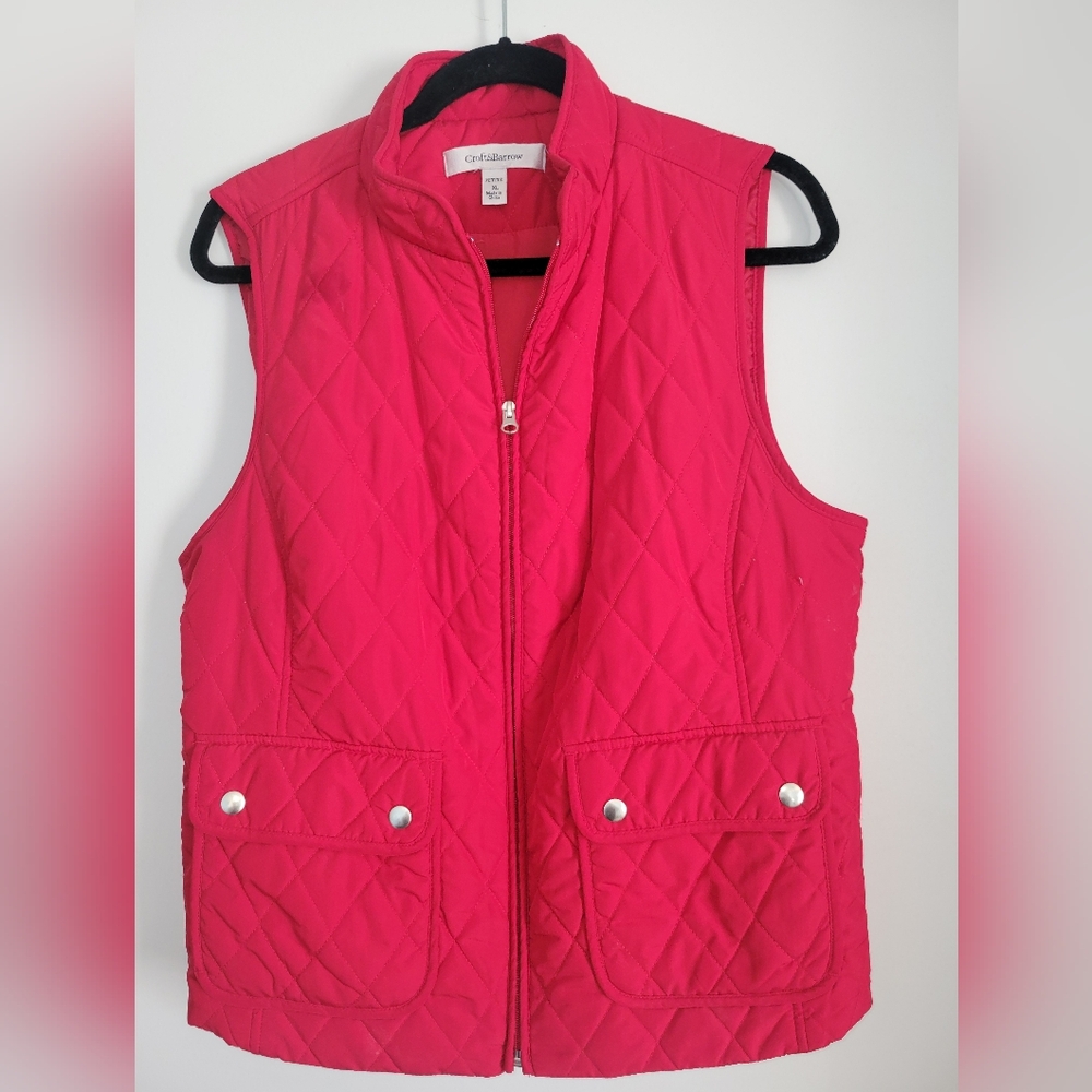 Croft & Barrow Red Quilted Vest